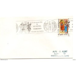 Carta  con matasellos commemorativo de   festival folklorico de 1984