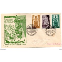 Carta con matasellos  de 1956 certificado lerida