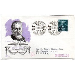 Carta con matasellos commemorativo de madrid de 1954 certificada