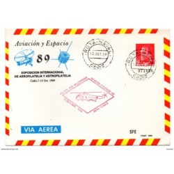 Sobre entero  con matasellos commemorativo de rotanaval de 1989