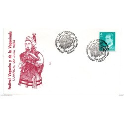 Carta con matasellos commemorativo de festival vaqueiro de 1984