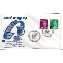 Carta con matasellos commemorativo de sonimag 1981