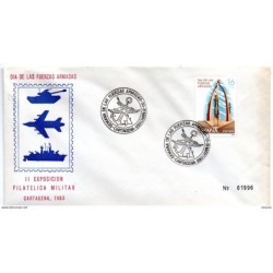 Carta  con matasellos  commemorativo de 1983 fuerzas armadas