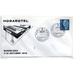 Carta  con matasellos  de salon hogarotel de 1978