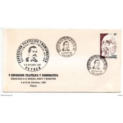 Carta  con mataselllos commemorativo de 1987