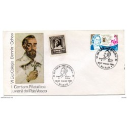 Carta  con mataselllos commemorativo de 1981 pre juvenia