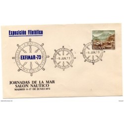 Carta con mataselllos commemorativo de exfimar de 1973
