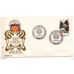 Carta  con matasellos  commemorativo de  centro de excursionista de cataluña de 1976