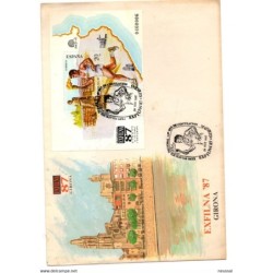 Carta con matasellos commemorativo de  1987 Girona