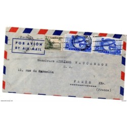 Carta con matasello de tenerife direccion paris