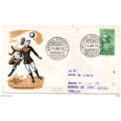 Sobre de primer dia de 1955 circulado  Guinea