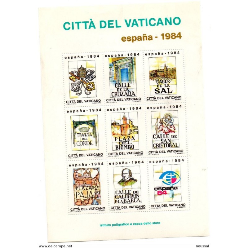 Hojas commemorativas de españa de 1984 Hojas commemorativas de españa de 1984