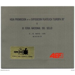 Carpeta de hojas de exposicion de europa 1978 dentada sin dentar y muestra