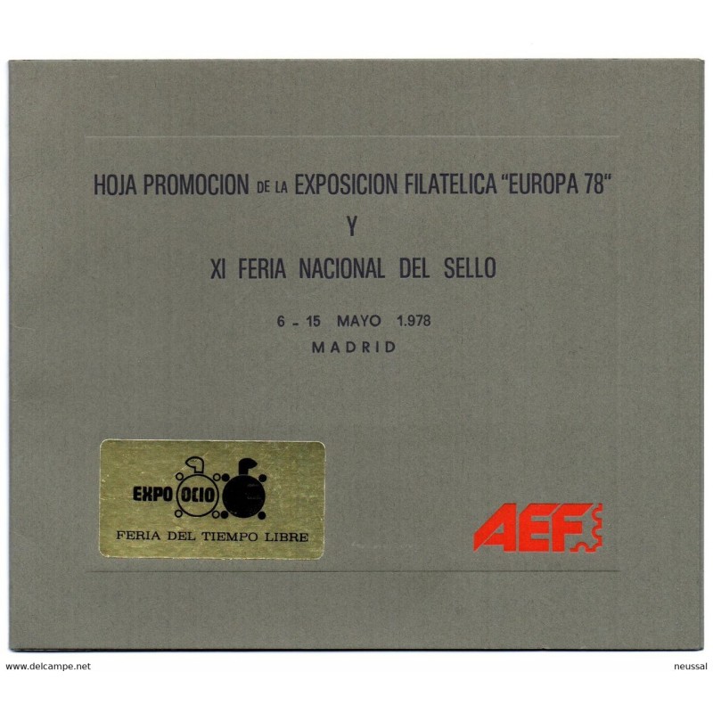 Carpeta de hojas de exposicion de europa 1978 dentada sin dentar y muestra Carpeta de hojas de exposicion de europa 1978 dentada sin dentar y muestra