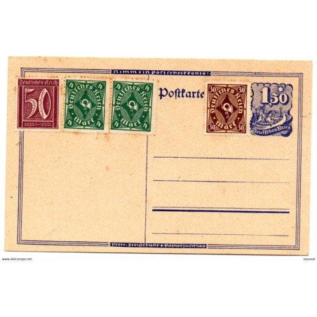 Entero postal de alemania con sellos