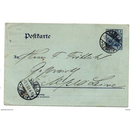 Entero postal de alemania   con matasellos alfela