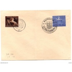Carta  de alemania con matasellos de hamburgo de 1939