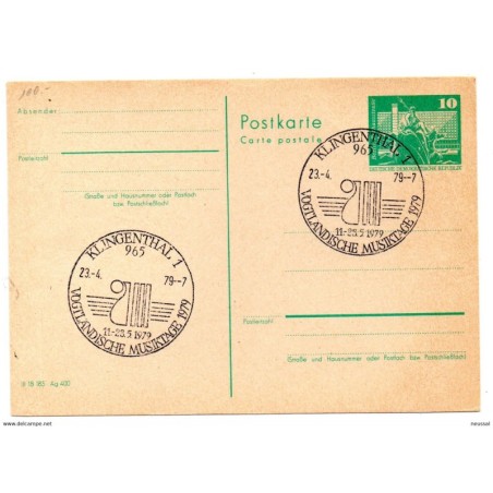 Entero postal con matasellos de klingethal