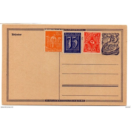 Tarjeta  de deuchs reich  con sellos