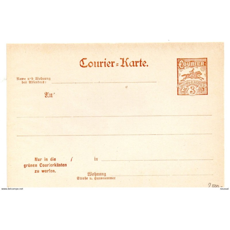 Entero postal de courier de 2