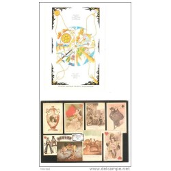 2 tarjetas postales de  juego de cartas