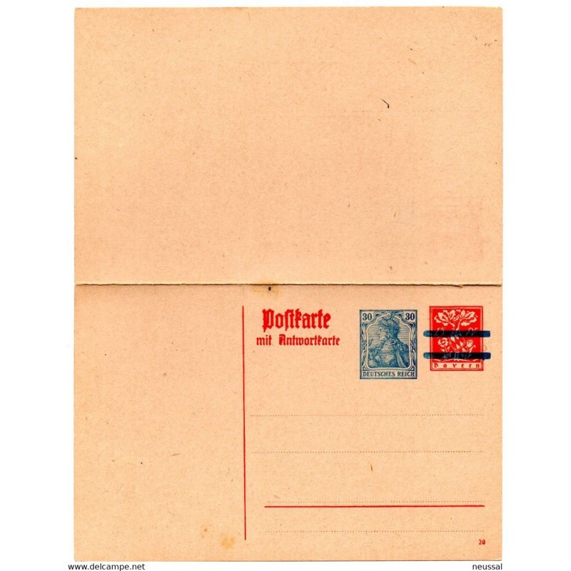 Entero postal doble de alemania Entero postal doble de alemania