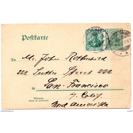 Entero postal  de alemania de 1902