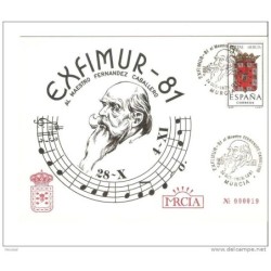 Tarjeta postal circulada exfimur de murcia