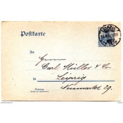 Entero postal con matasellos leipzig de 1904