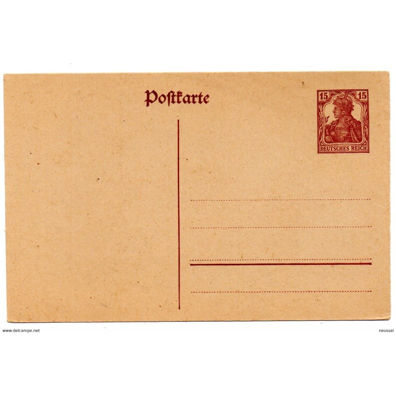 Entero postal de alemania 15 marron Entero postal de alemania 15 marron