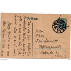 Entero postal  circulado mannheim