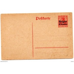 Entero postal  de alemania  con sobrecarga belgica