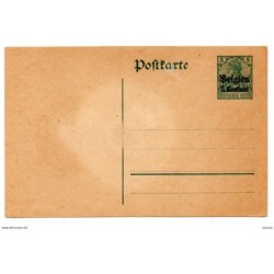 Entero postal  de alemania  con sobrecarga belgica 5 centimos