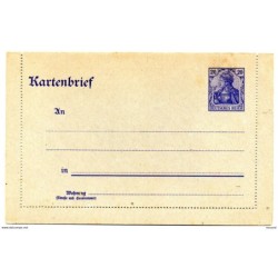 Entero postal  de alemania   20 azul