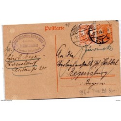 Entero postal de 1919 con matasellos dussendolf