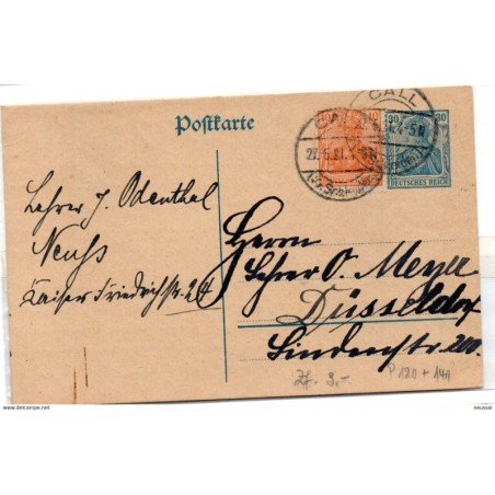 Entero postal de 1921 con matasellos call