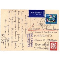 Tarjeta  con matasellos  1962
