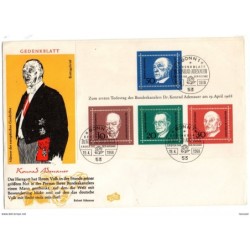 Sobre de primer dia con hb de 1968 konrad adenauer