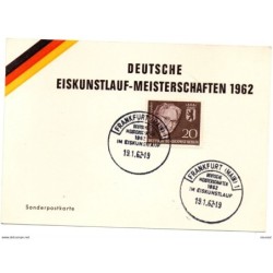 Tarjeta  con matasellos commemorativo de 1962 frankfurt