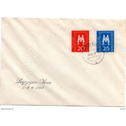 Carta con matasellos commemorativo  1957 leipziger messe