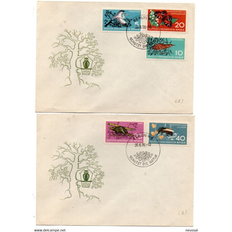 Sobre de primer dia de fauna de 1959 Sobre de primer dia de fauna de 1959