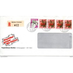 Carta certificada con matasellos de bern de 1975