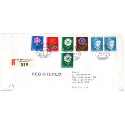 Carta certificada con matasellos de zurich de 1963