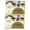 3 sellos  olympic games diferentes azul rojo y negro