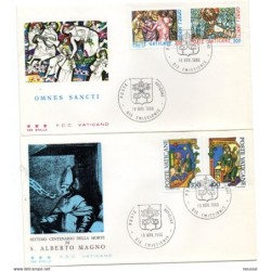 2 sobres  de primer dia de 1980 con  serie n 698701  vaticano