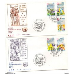 2 sobres  de primer dia de 1986 con  serie n 7926  vaticano