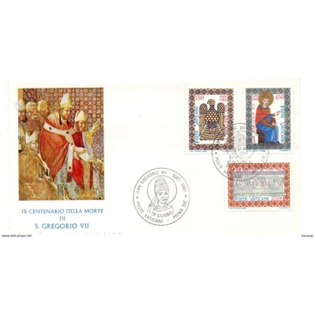 Sobre  de primer dia de 1985 con  serie n 7768  vaticano