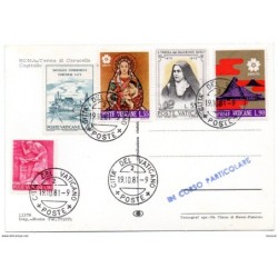 Tarjeta  del vaticano circulada de 1981
