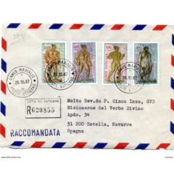 Carta certificada de 1987 con serie n 81114