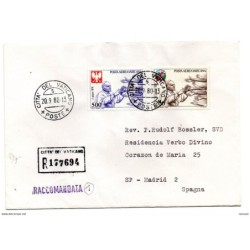 Carta  certificada  de 1980  Vaticano